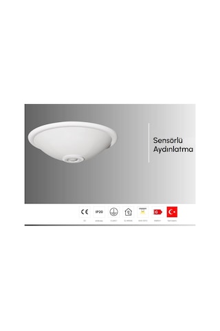Lamptime Sensörlü Tavan Armatürü 520001 Beyaz