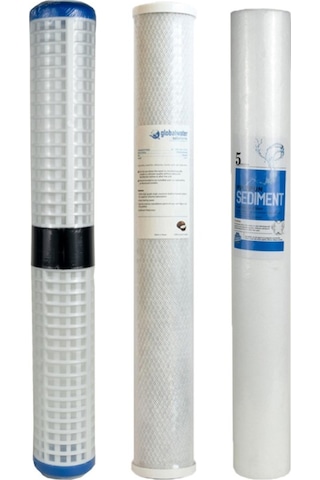 20 İnç 3 Lü Filtre Seti Gac Karbon Filtre, Sediment Filtre, Karbo