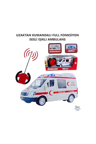 Uzaktan Kumandalı Full Fonksiyon Ambulans Işıklı 17 Cm Ambulans