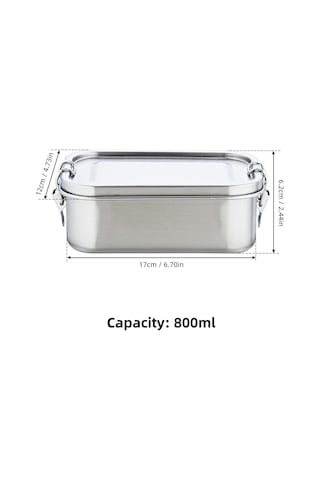 Xindoker 304 Çelik 800ml Leakproof Yemek Kutusu - Ayarlanabilir Bölmeli, Yemek Saklama, Okul/ofis İçin, Buzaçlık Ve Bulaşık Makinesine Uygun