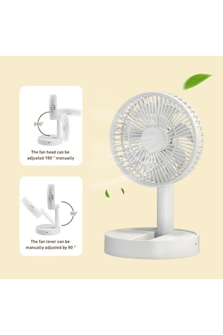 Wexta 108 Taşınabilir Masaüstü Beyaz Usb Fan
