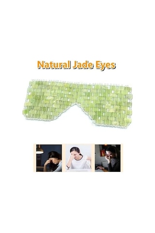 Doğal Yeşim Göz Maskesi Soğutma Yeşim Uyku Göz Maskesi Masaj Terapi Yeşim Taş Anti Aging Gölge Kapak Gevşeme Gevşeme Göz Masaj Enstrümanı Qxunvx Çok Renkli