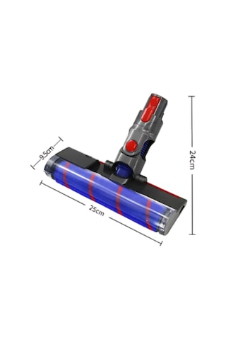 Xindoker  V7 V8 V10 V11 V15 V10 Slim V12 Slim Uyumlu Çift Amaçlı Yumuşak Fırça Başlığı - Zemin Ve Halı Temizliği  V7 V8 V10 V11 Uyumlu