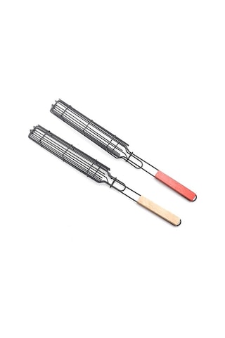 Didadodo Pratik Izgara Sepeti - Paslanmaz Çelik Şişlerle Balık Ve Sebze Pişirme 4'lü Set