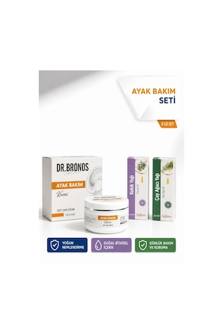 Dr. Bronos Ayak Bakım Kremi 150 ML + Softem Çay Ağacı + Kekik Yağı 2 x 20 ML