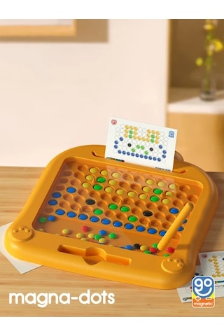 Magnetic Dots- Steam Manyetik Kodlama Tableti Turuncu Ekransız Oyun Aktivitesi Manyetik Yapı Bloklar