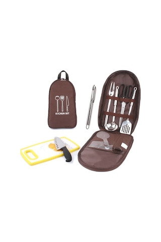 Shufa Mutfak Çantası Kamp Mutfak Çantası Brown Çok Renkli