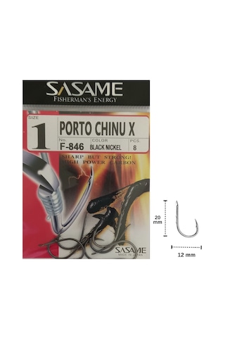 Sasame F-846 No:1 Porto Chinu X Olta İğnesi 8 Adet