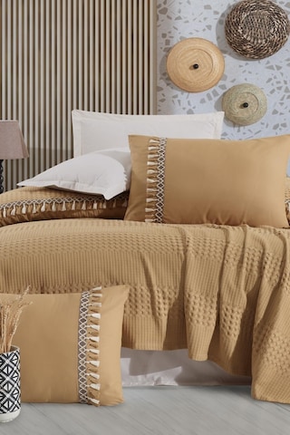 Clasy Çift Kişilik Butik Pike Takımı Bohemline V6 Hardal