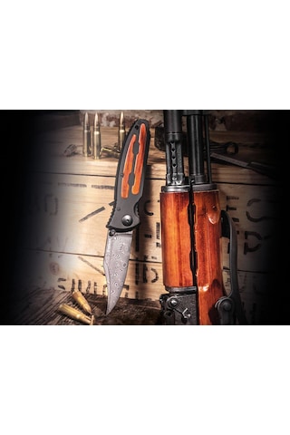 Böker Manufaktur Kalashnikov Bayonet Damascus Kamp Çakı Çok Renkli