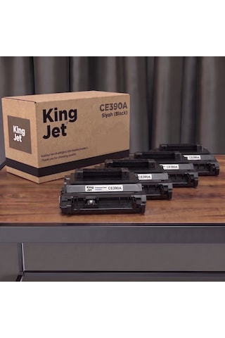 Kingjet Hp Uyumlu Ce390a Standart Kapasiteli 4'lü Paket Çipli Uyumlu Toner M603xh