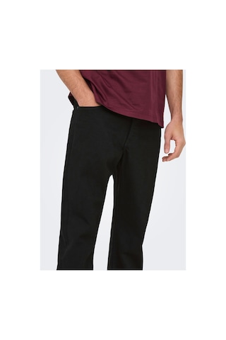 Only & Sons Orta Bel Rahat Siyah Erkek Denim Pantolon Onsedge Stay Black 3425 Azg Dnm Noo Siyah