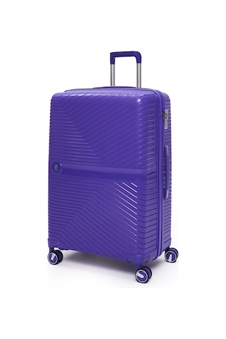 4 Lü Valiz Seti Elatae Exclusive Pro Polipropilen Kırılmaz Büyük - Orta - Kabin Boy Ve Makyaj Mor 5239