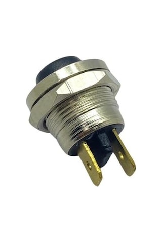 Metal Buton Mini Fişli 16 Mm Siyah