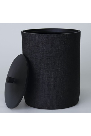 Linen Çöp Kovası Siyah