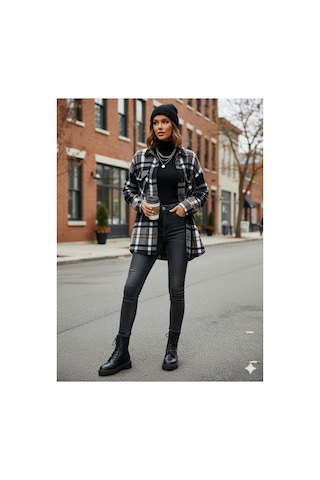Polologin Butik Klasik Siyah Oduncu Serisi Siyah