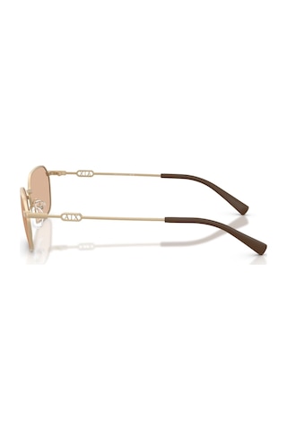 Armani Exchange Aex 2056s 612173 54 Unisex Geometrik Gold Metal Güneş Gözlüğü Altın