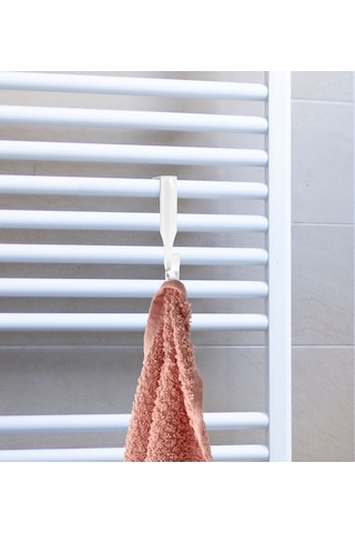 12 Adet Pratik Plastik Çekmece Ve Dolap Kapağına Takılabilen Çok Amaçlı Askılık Beyaz - Gri