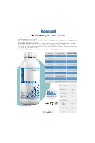 Serium Borocal Azotlu Sıvı Organomineral Gübre 1lt 1 LT