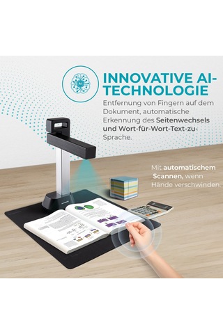 Irıscan Desk Kitap Tarayıcı, Ocr Belge Tarayıcı 8mp - 12mp Ekstrapolasyonlu Görselleştirici -v6: Pdf Düzenleyici, Taşınabilir Tarayıcı, Aı Düzleştirilmiş Otomatik Tarama Parmak Gizleme, A4 Tarayıcı Winmac