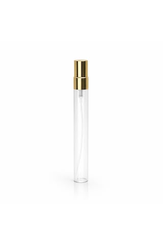50 Adet Boş Cam Parfüm Şişe, 10 Ml, Vidalı, Şeffaf, Gold-silver Metal Valf Ve Kapaklı