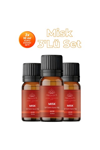 Misk 3'lü Oda Kokusu Seti - Kadifemsi & Cazibeli 3x10ml Misk