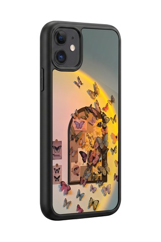 İphone 11 Uyumlu Doğa Desenli Kamera Korumalı Darbelere Dayanıklı Kılıf 526-doğa-iphone11