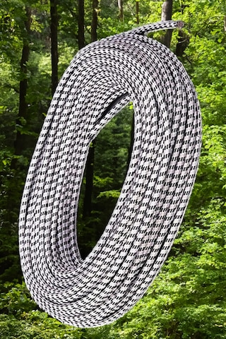 Thentech Sağlam Lastik İp 50 Metre Kopmaz Salıncak Kamp Araç İçin Sağlam Lastik İp Beyaz