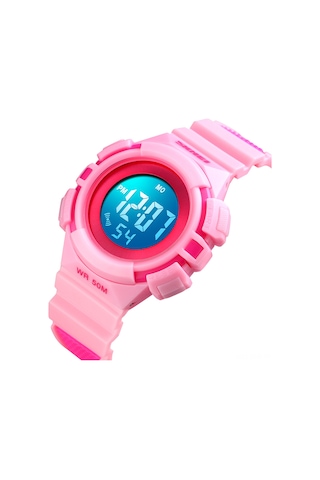 Xindoker Skmeı 1450 Dijital Saat - 50m Su Geçirmez, El Işık, Alarm, Kronometre, Hafta/tarih Gösterimi, Unisex Spor Kol Saati Pembe Çok Renkli