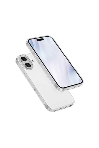 Techaks Apple Uyumlu iPhone 17 Kılıf Zore Süper Silikon Kapak - Şeffaf Şeffaf