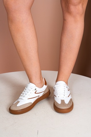 Zitan Spor Ayakkabı Sneaker Beyaz Kahverengi