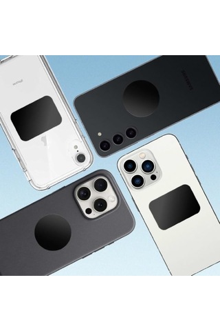 Araç Tutucu Manyetik Telefon Tutucu Seti 2 Kare Ve 2 Oval Metalplaka 4 Adet