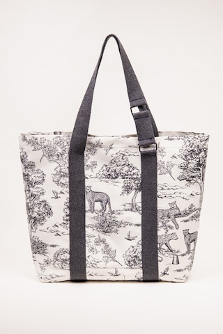 Fabric Craft Bag Plaj Çantası Kadın Omuz Çantası Duck Kumaş İçi Astarlı Mıknatıslı 50x43 Cm Gri