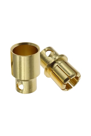 8mm Altın Kaplama Banana Dişi Erkek Soket 120a Pil Batarya Lion Bullet Plug Kablo Konnektör Esc Moto