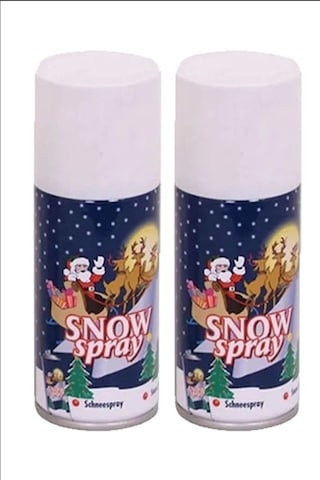 2 Adet Yılbaşı Kar Spreyi 150 Ml Erimeyen, Ağaç, Pencere Ve Cam