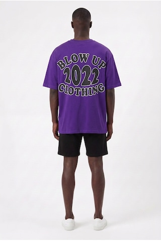 Blow Up Future Gen Günlük Spor Tişört 2022 Mor Oversize 142238 Siyah