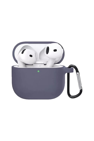 E2m Apple Uyumlu AirPods 3 Sense Silikon Kılıf Lavanta Gri Lavanta Gri
