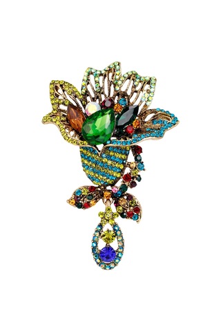 Kadınlar Ve Kızlar İçin Zarif Vintage Kristal Çiçek Broş - Mükemmel Düğün Aksesuarı Veya Moda İfadesi