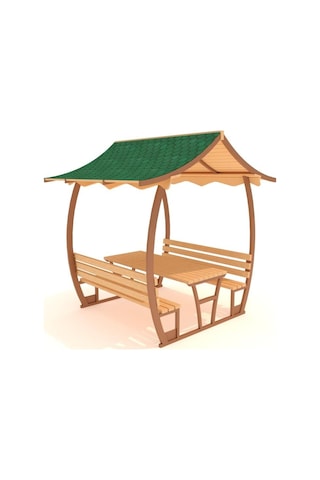 Japon Çatılı Piknik Masası Ptb12m, Metal 8 Kişilik-345