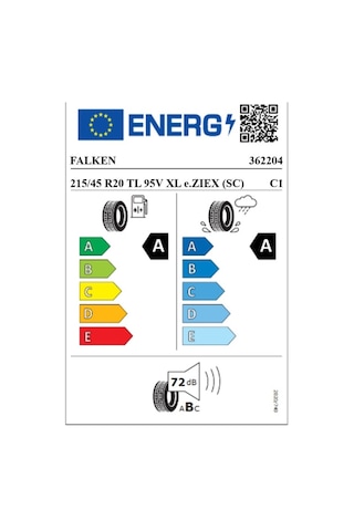 Falken 215/45 R20 TL 95V XL E.zıex SC Yaz 2026