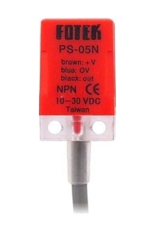 Ps-05n Fotek 17x17x28mm 10-30vdc Besleme Npn No 5mm Algılama 2mt Kablolu Kübik Endüktif Sensör