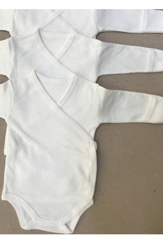 Özdemirlitekstil Bebelino Çıtçıtlı Badi Kruvaze (5 Li Paket) (456375083) Beyaz