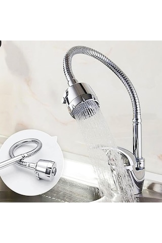 Maoyaya Lichen Spiral Başlı 2 Fonksiyonlu Hareketli Dönebilen Hortumlu, Lületaşı Motifli Diğer