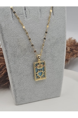 The Empress Tarot Kartı Çelik Kolye Altın
