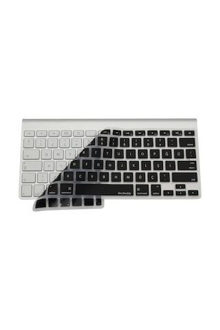 Apple Magic Keyboard A1314 A1242 Uyumlu Klavye Koruyucu Türkçe Q Baskı Silikon Kaplama Us İngilizce Klavyeyi Türkçeye Çeviren Ultra İnce Kaymaz Toz Ve Sıvı Koruma Keyboard Cover Siyah