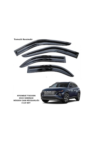 Hyundai Tucson Mügen Cam Rüzgarlığı 2022 Sonrası 4 Lü Set -caraks