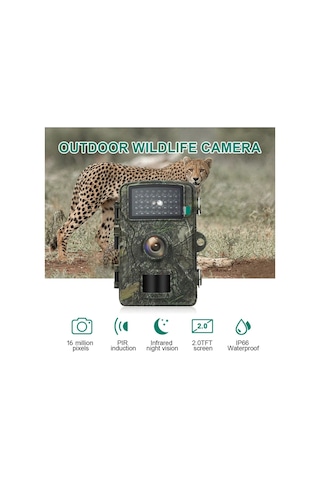 Foto Kapan Takip Kamerası İzcilik Avcılık Kamerası Yaban Hayatı İzleme 1080p Ip66 İçin 38 Led'li Yeşil