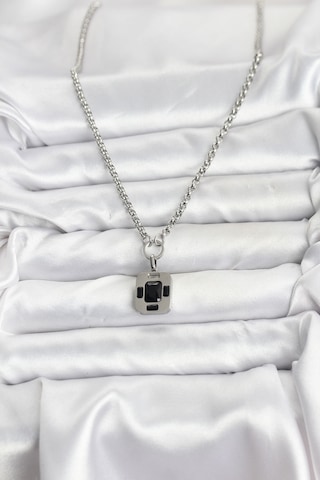 316l Çelik Zincir Gümüş Renk Vintage Model Kadın Kolye Renkli