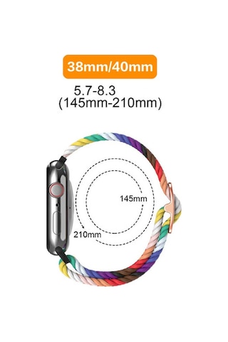 Wozlo Apple Uyumlu Watch 1 2 3 4 5 6 7 8 Se Ultra Solo Loop Esnek Örgü Tokalı Kordon Kayış 38/40/41mm- Mavi