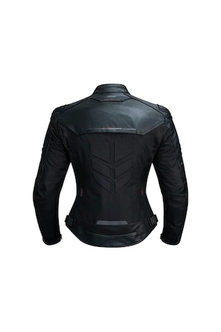 Prosev Falcon Ce3400 Motosiklet Montu Kadın 4 Mevsim Oxford 600-d Dayanıklı Deri Kumaş Motorcu Mont Women Black